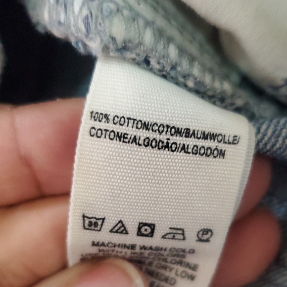 We The Free Women's Jeans Shorts Blue Button Fly Distressed Size 27 - Picture 10 of 12